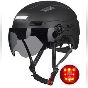 ILM Adult Bike Helmet with USB Rechargeable LED Front and Back Light